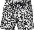 The Real Time Is Now (Black and White) Swim Shorts