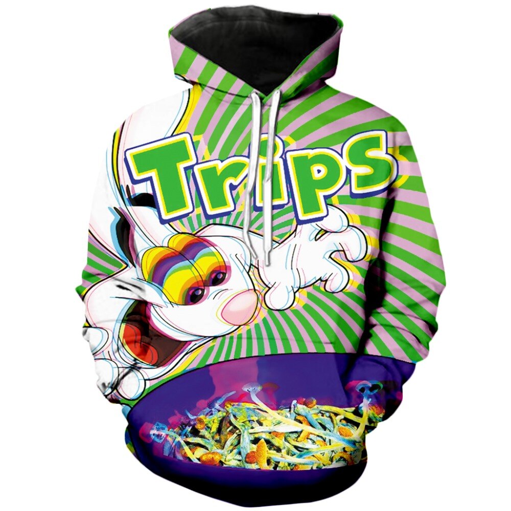 Trips Trippy Trix Rabbit Psychedelic Hoodie