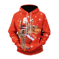 Christmas Santa Claus Dinosaur Hoodie