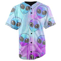 Alien Vibes Tie Dye Button Up Baseball Jersey