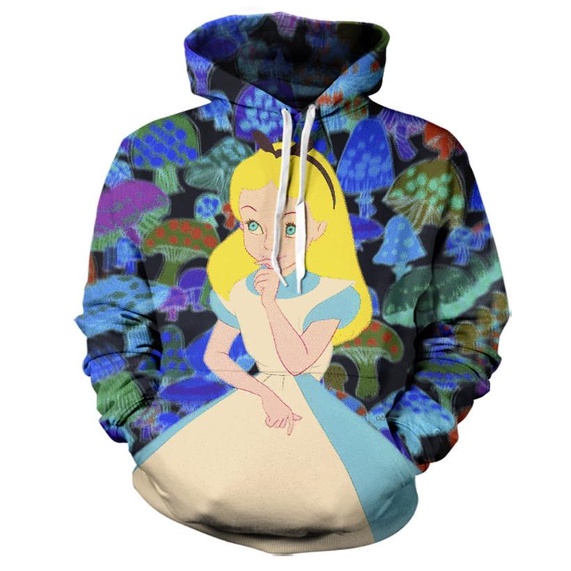 Trippy Alice In Wonderland On Mushrooms Hoodie