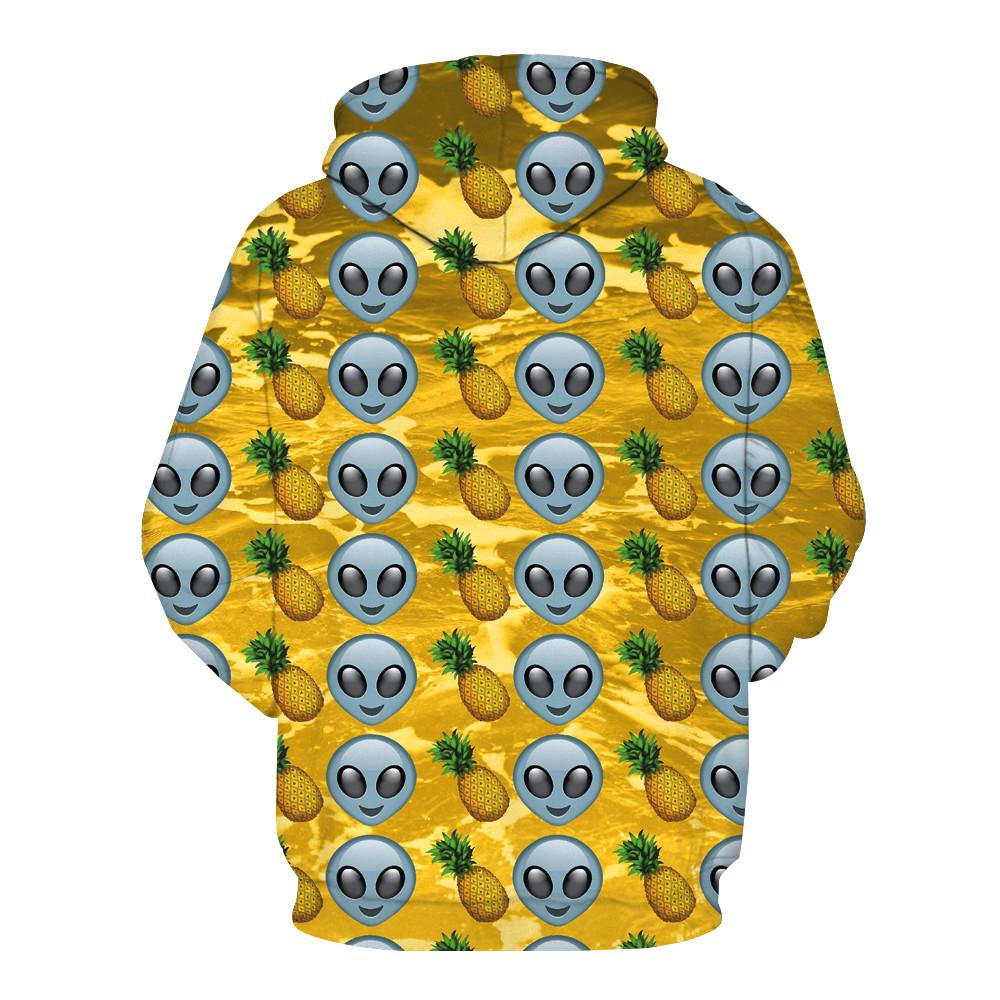 Pineapples & Aliens Emoji Hoodie