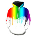 Dripping Rainbow Paint Hoodie