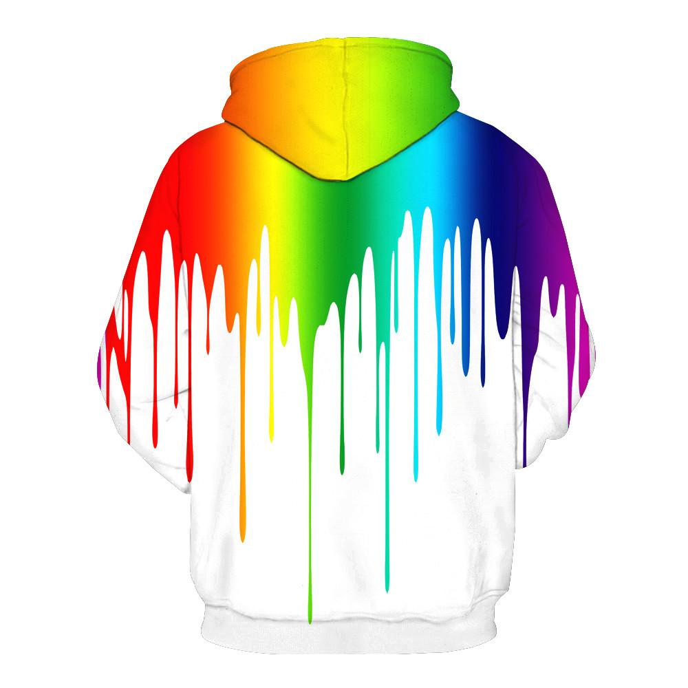 Dripping Rainbow Paint Hoodie