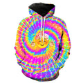 Hippy Life & Pot Head Emoji's Tie Dye Hoodie