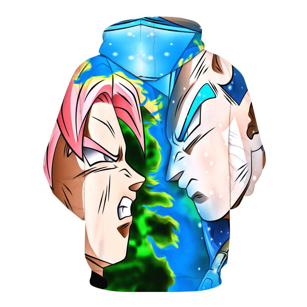 Black Goku Rose Vs Super Saiyan God Vegeta Hoodie
