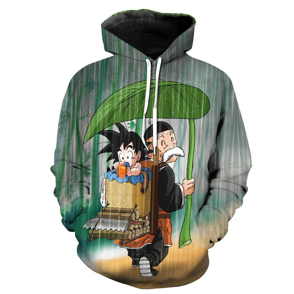Baby Goku and Grandpa Gohan Hoodie
