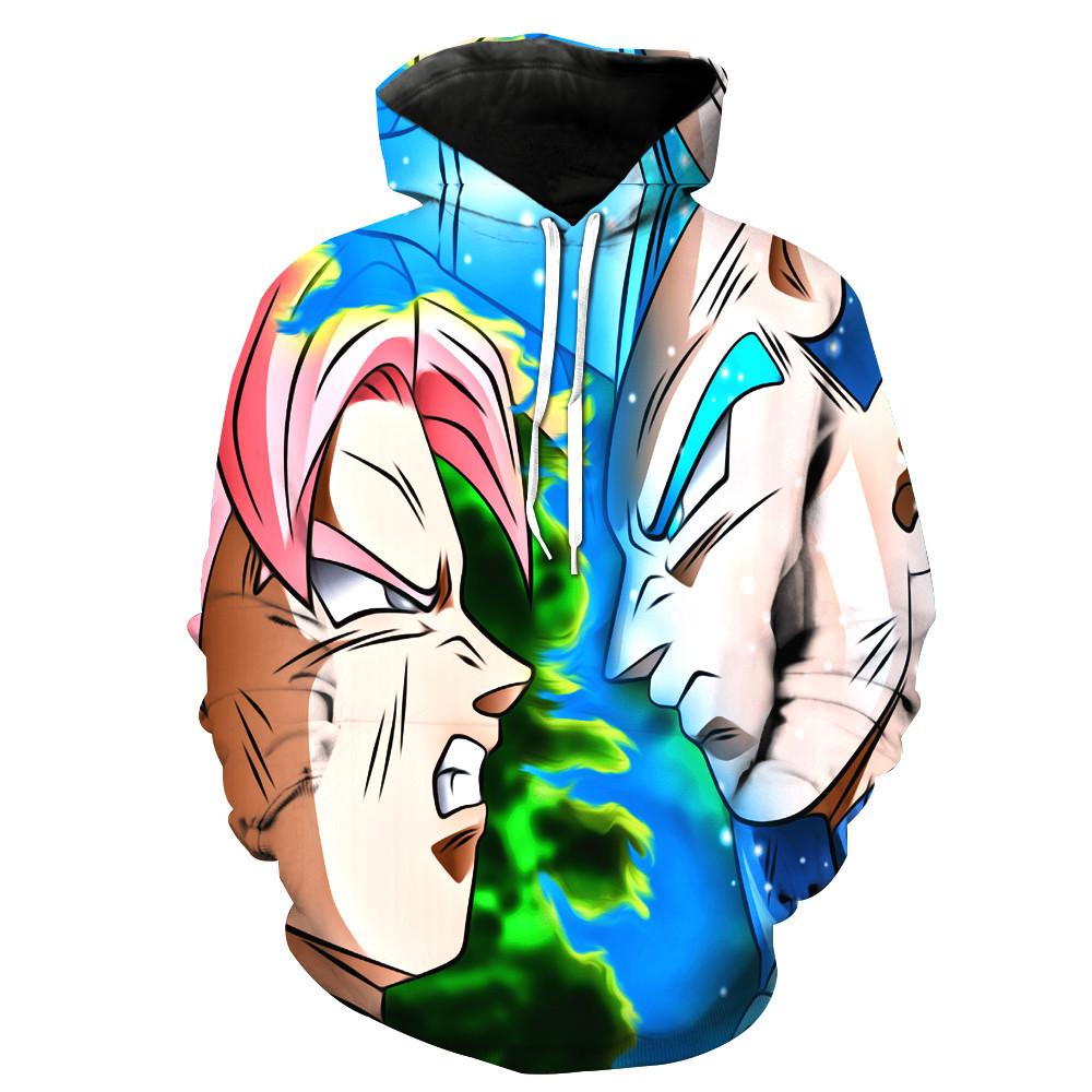 Black Goku Rose Vs Super Saiyan God Vegeta Hoodie