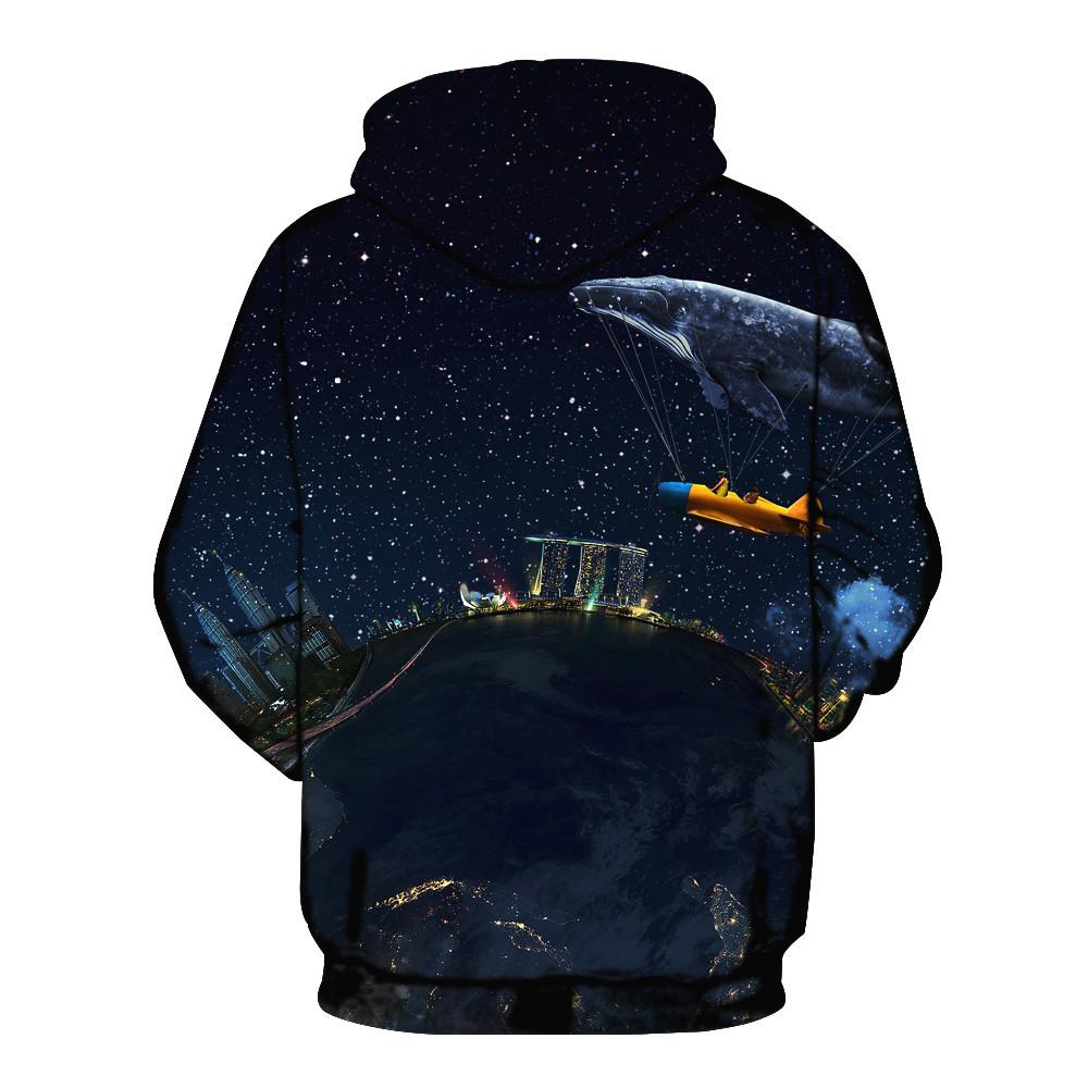 A Flying Whale Carrying A Plane Fantasy Hoodie