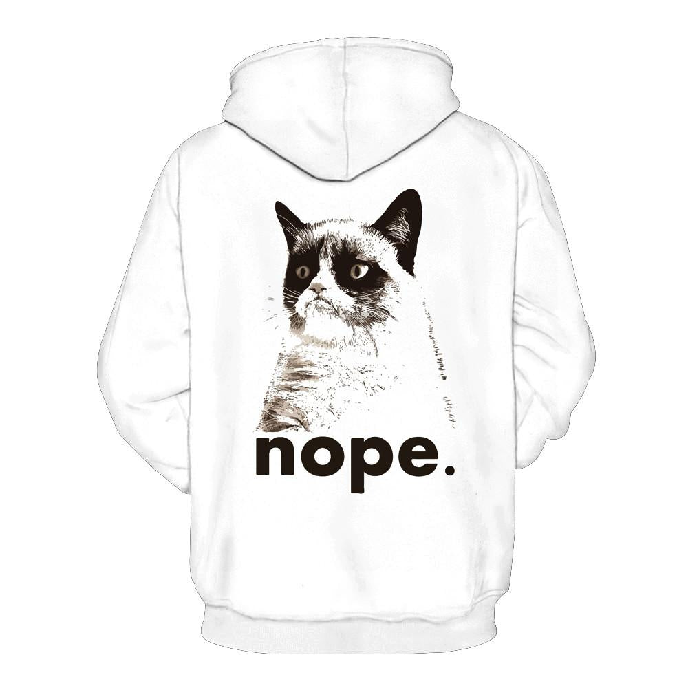 Nope Cat Hoodie