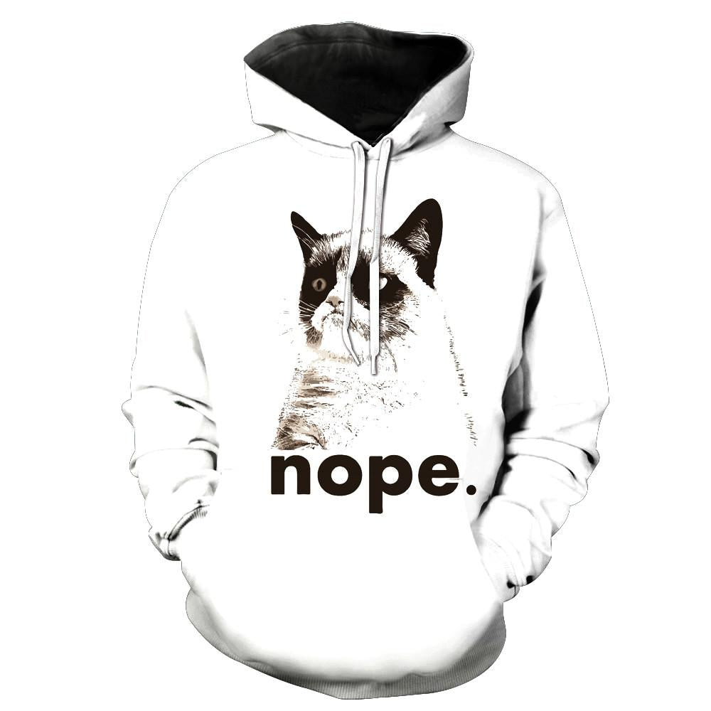 Nope Cat Hoodie