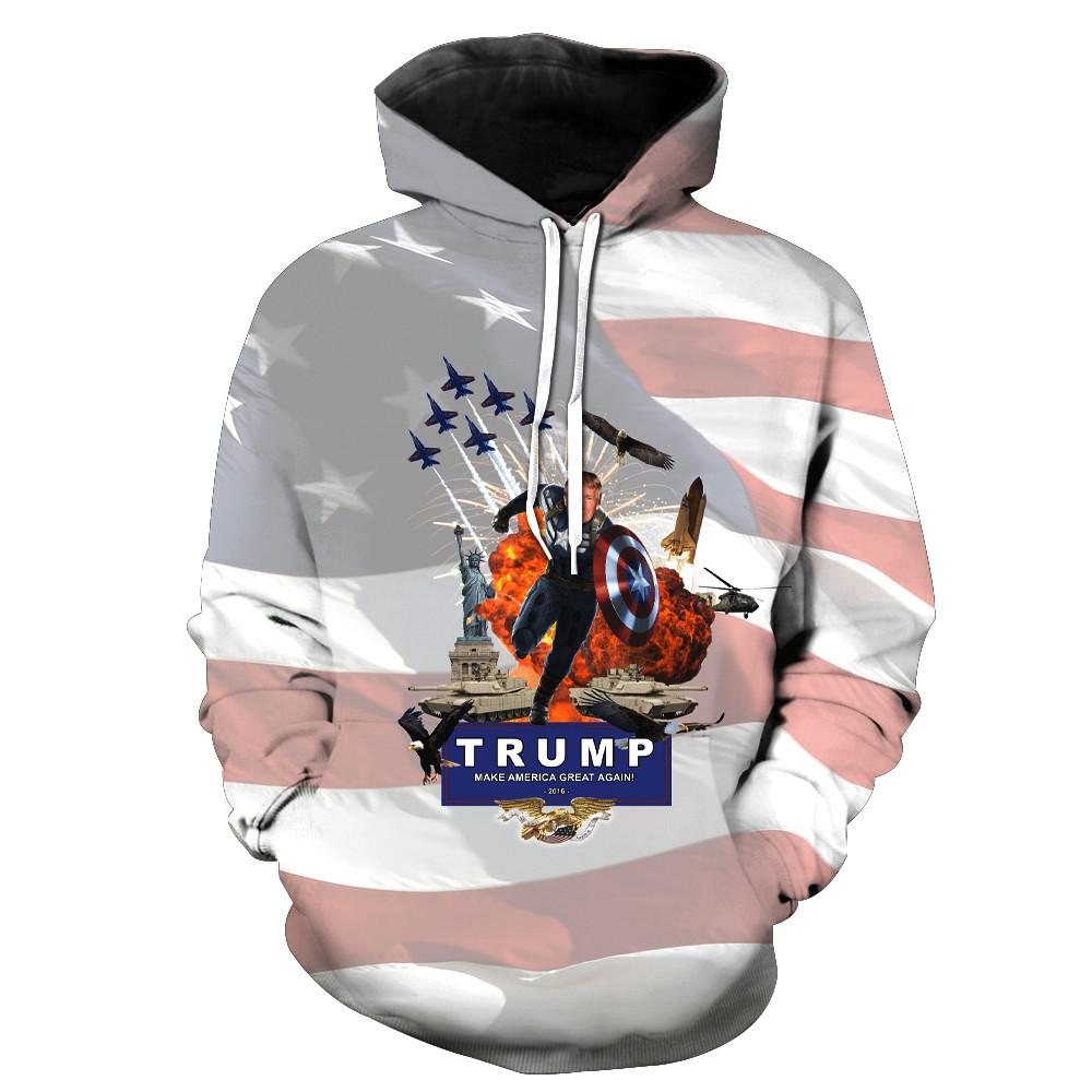 Captain America Donald Trump Make America Great Again Hoodie