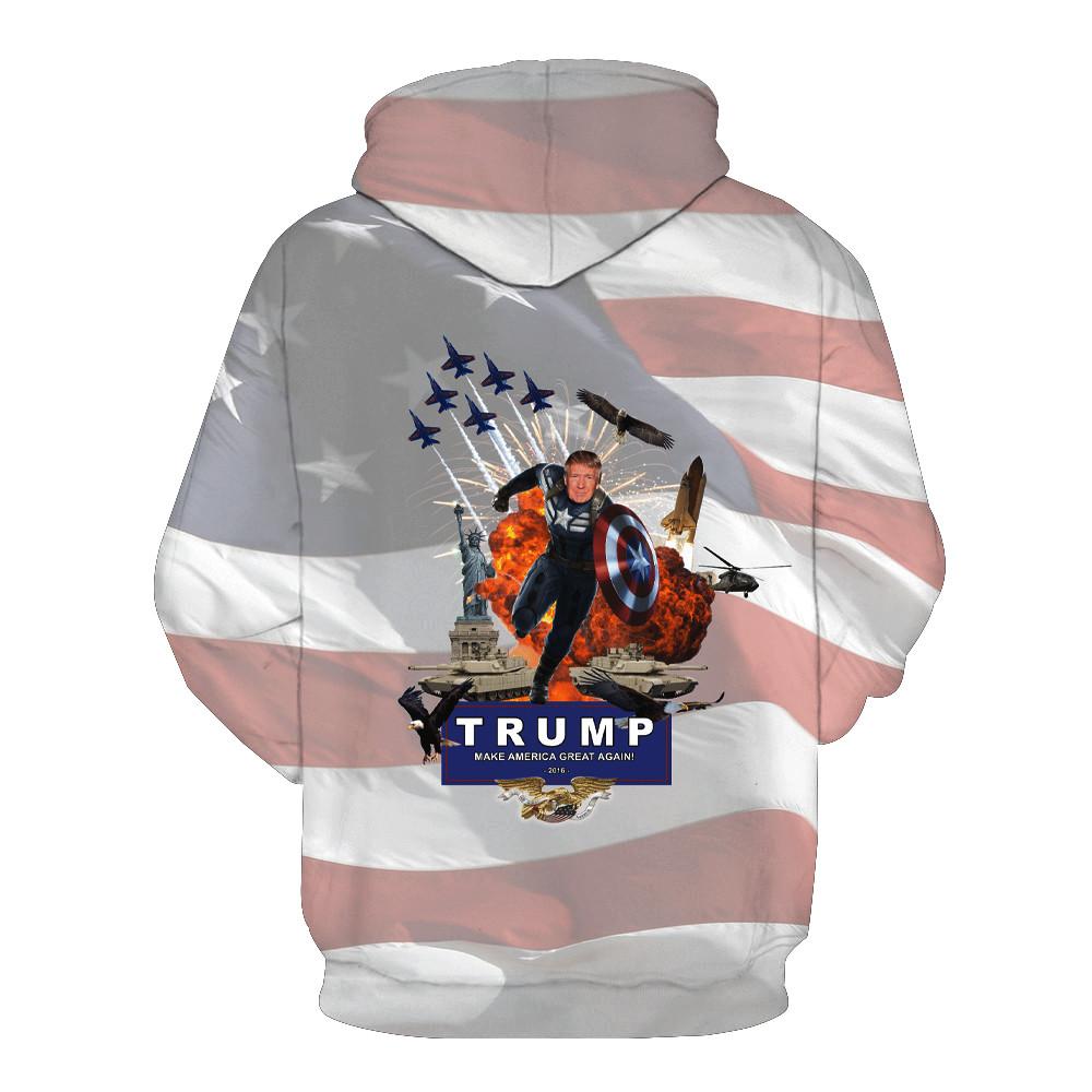 Captain America Donald Trump Make America Great Again Hoodie
