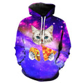 Pizza Taco Cat In Space Hoodie