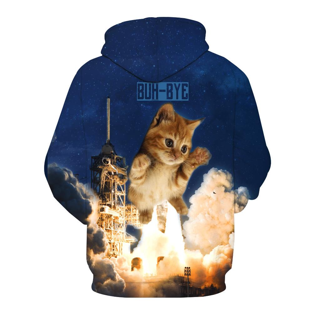 BUH-BYE Cat Spacecraft Hoodie