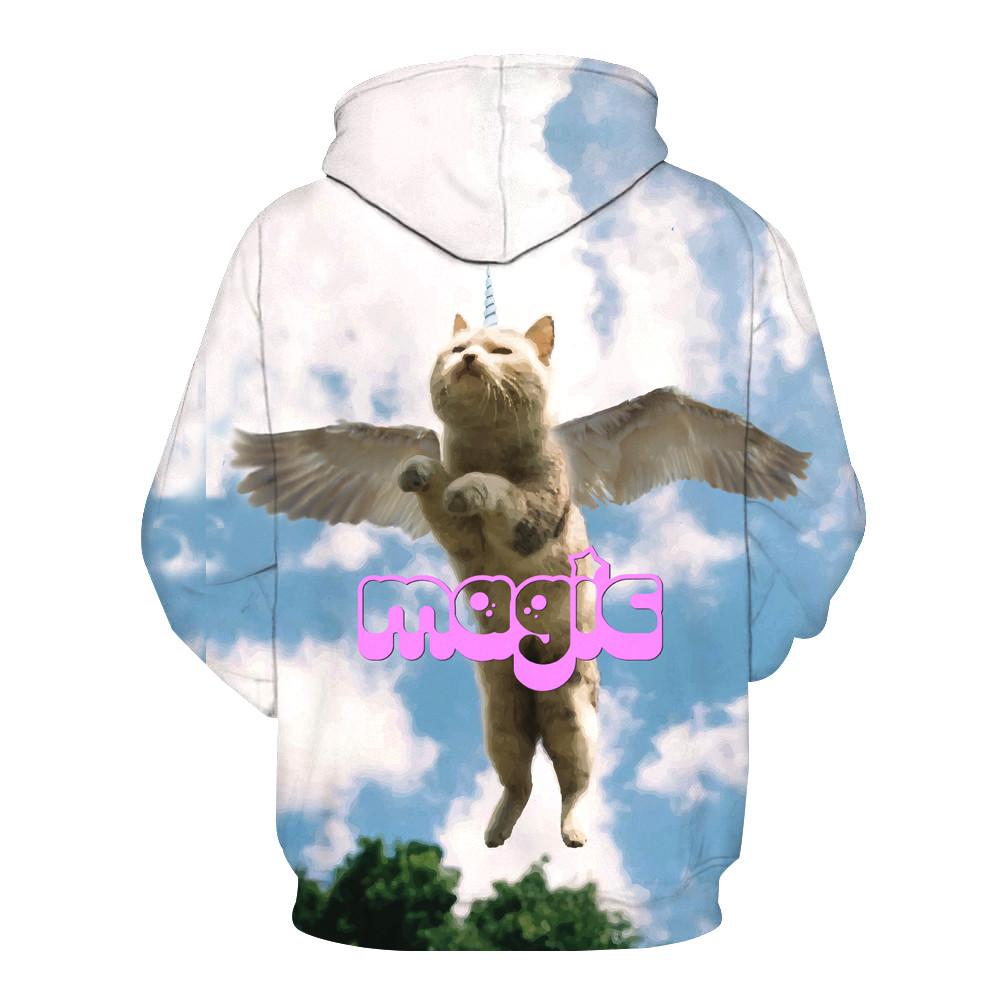 Magic Flying Cat Unicorn Hoodie