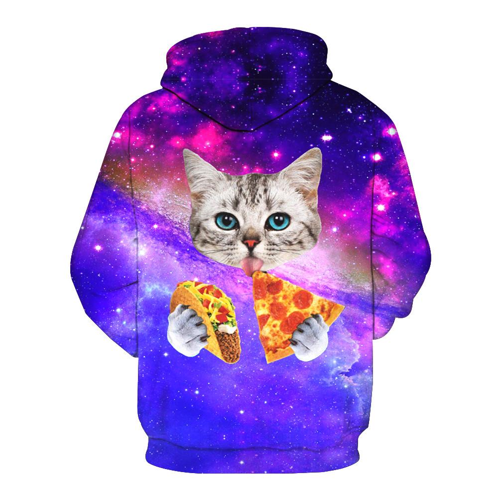 Pizza Taco Cat In Space Hoodie