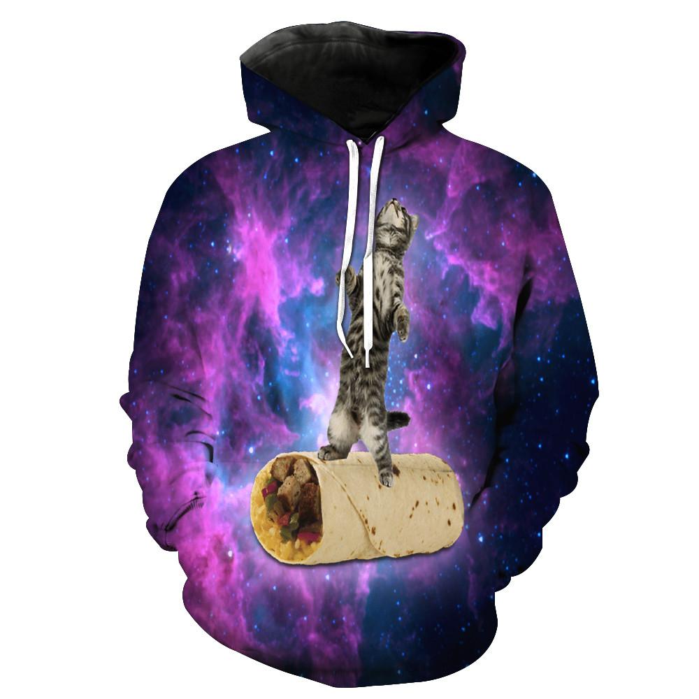 Burrito Space Cat Hoodie