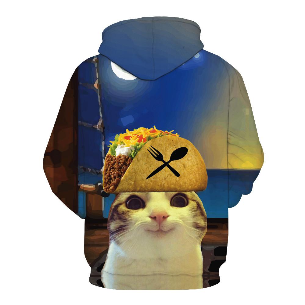 Taco Pirate Cat Hoodie