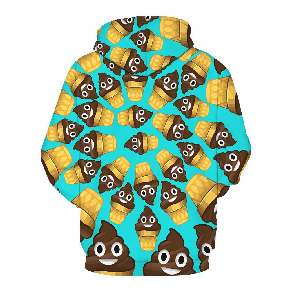 Poop Emoji Ice Cream Cone Hoodie