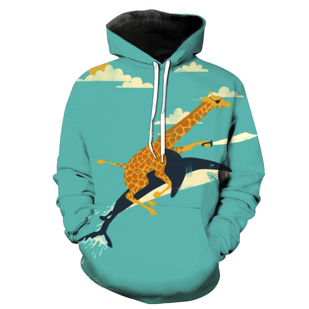 Giraffe & Shark Warriors Hoodie