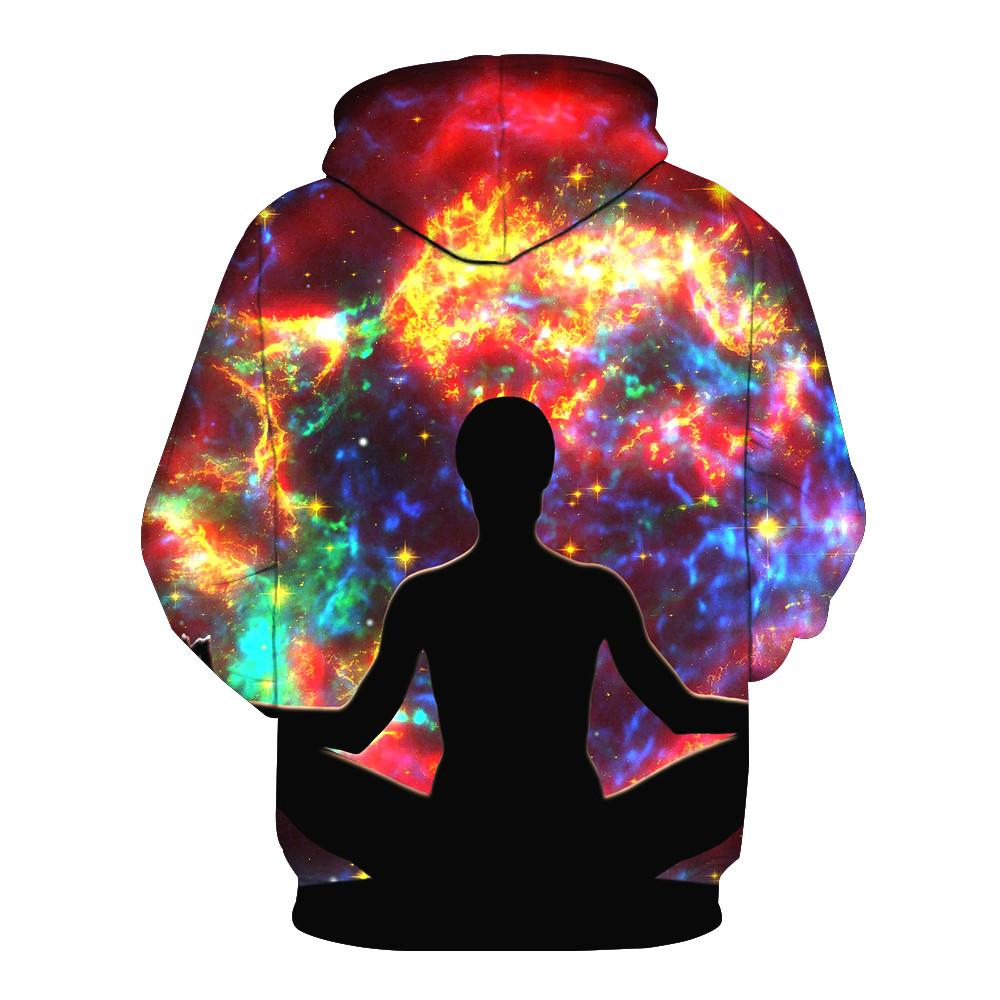 Yoga Cosmic Space Meditation Hoodie
