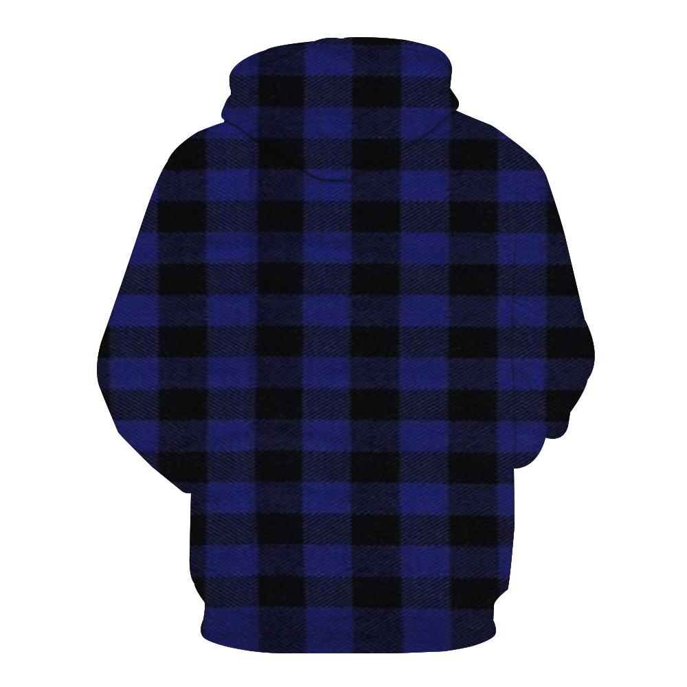 Pot Head Plaid Blue Hoodie