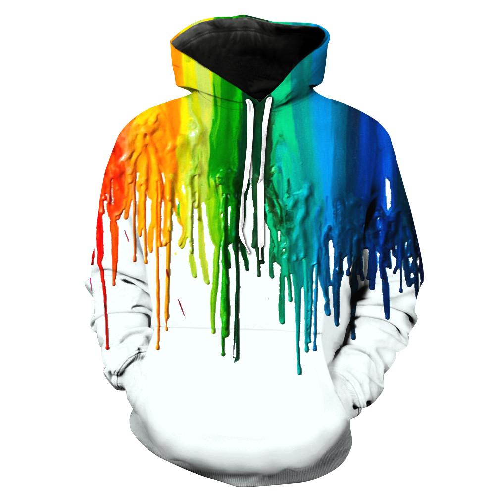 Dripping Rainbow Paint V2 Hoodie