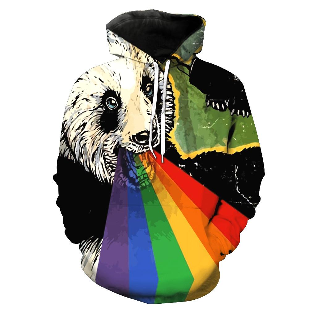 Rainbow Vomiting Panda Hoodie