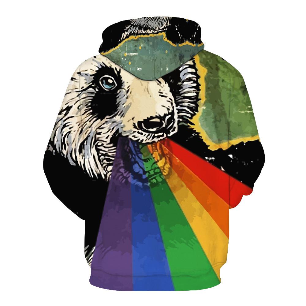 Rainbow Vomiting Panda Hoodie