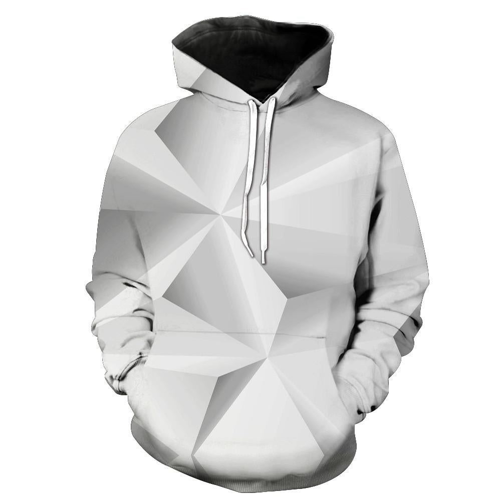 Geometric Silver Hoodie