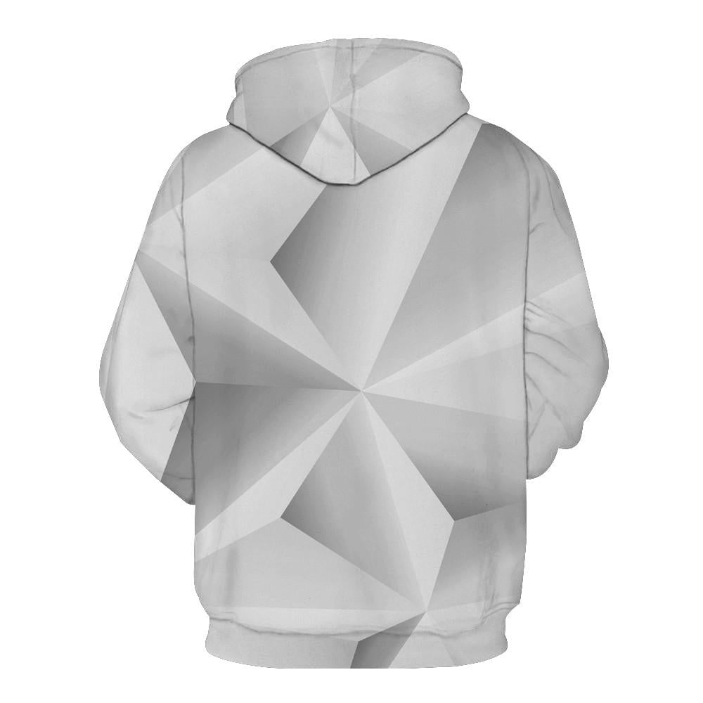 Geometric Silver Hoodie