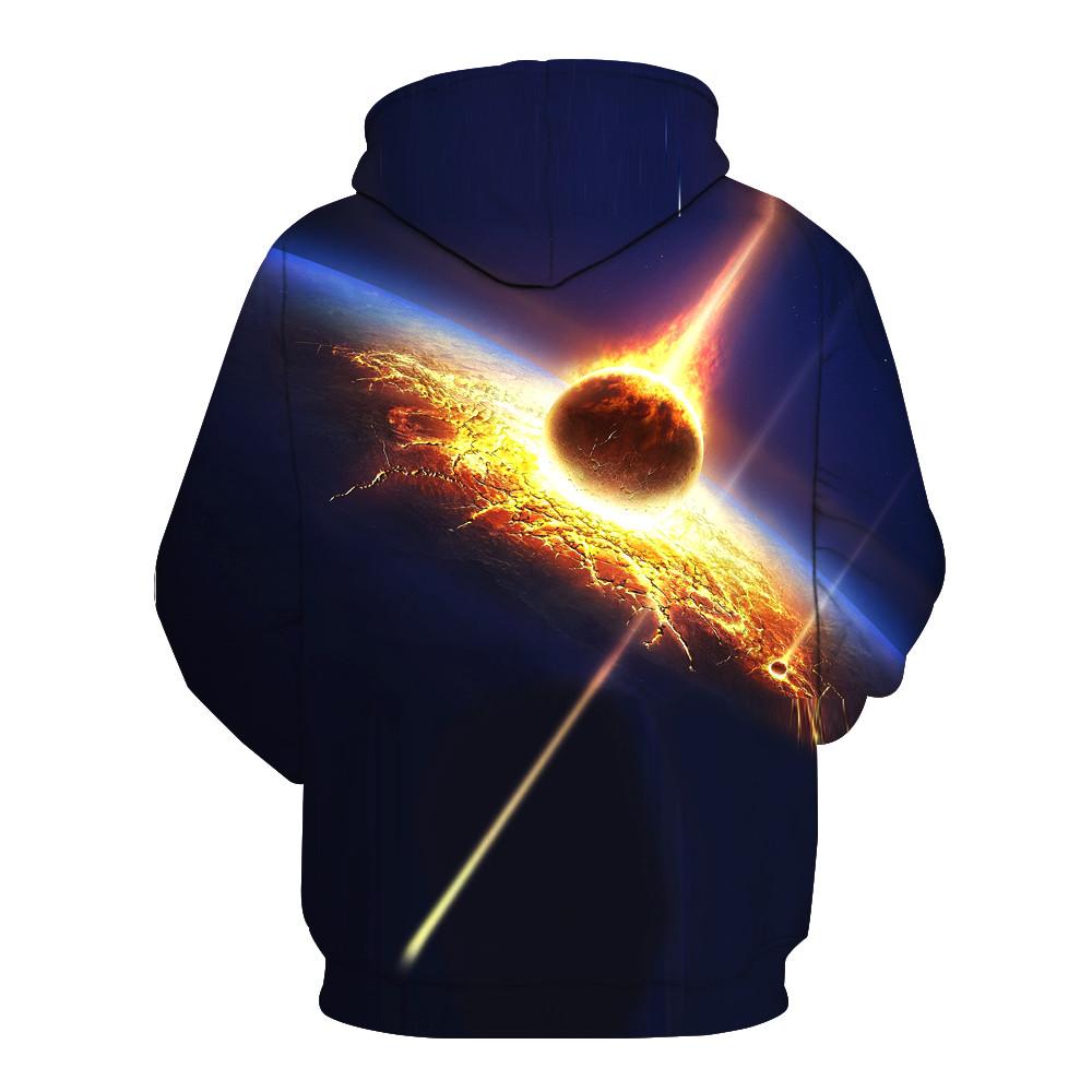 Meteor Hitting Earth Hoodie