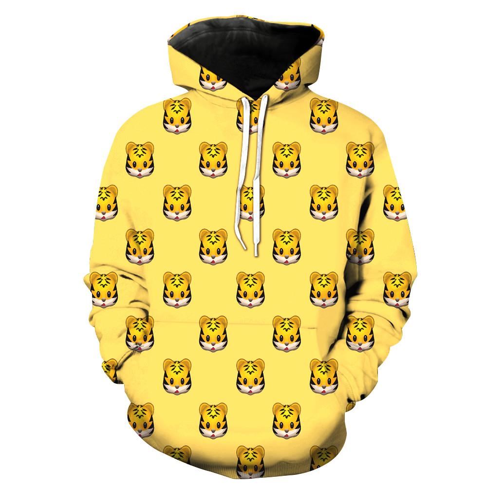Tiger Face Emoji Hoodie