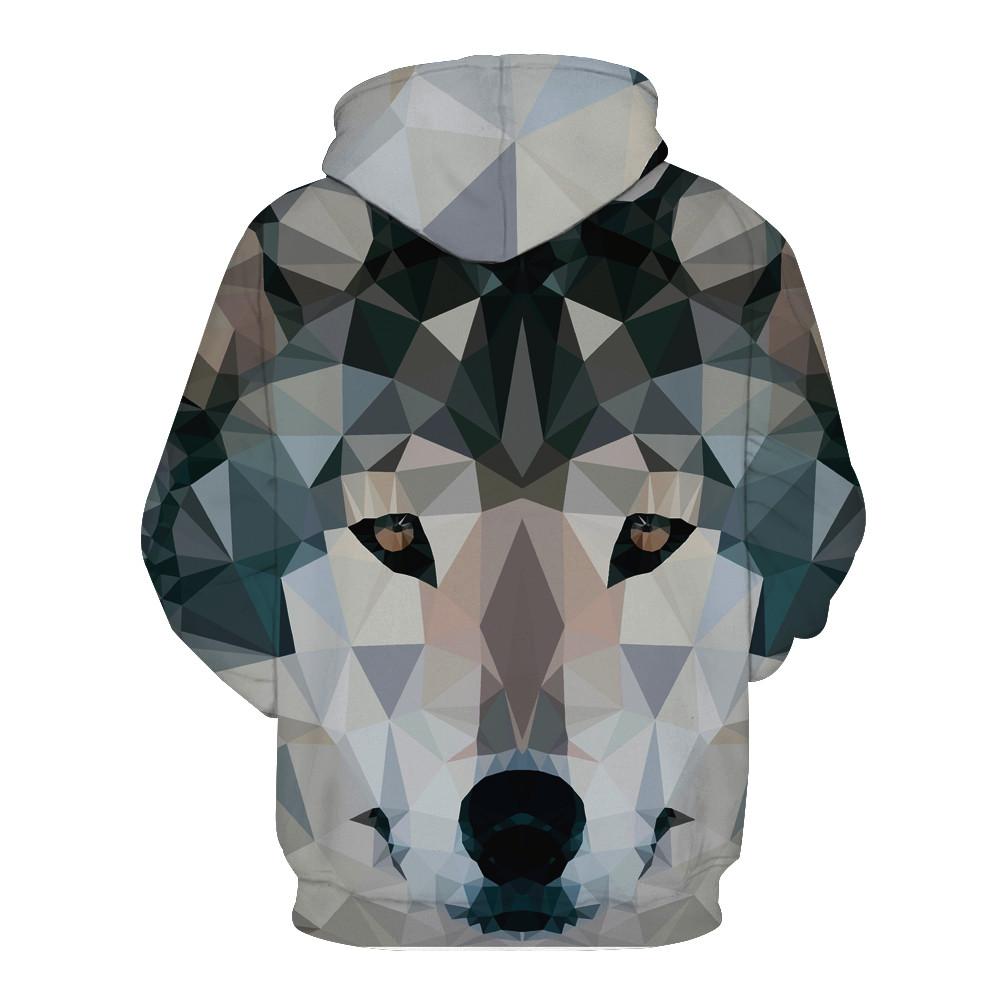 Geometric Wolf Hoodie