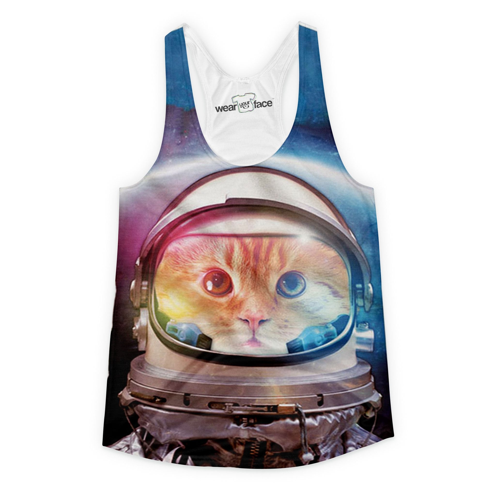 Cat Damon Astronaut Girls Tank
