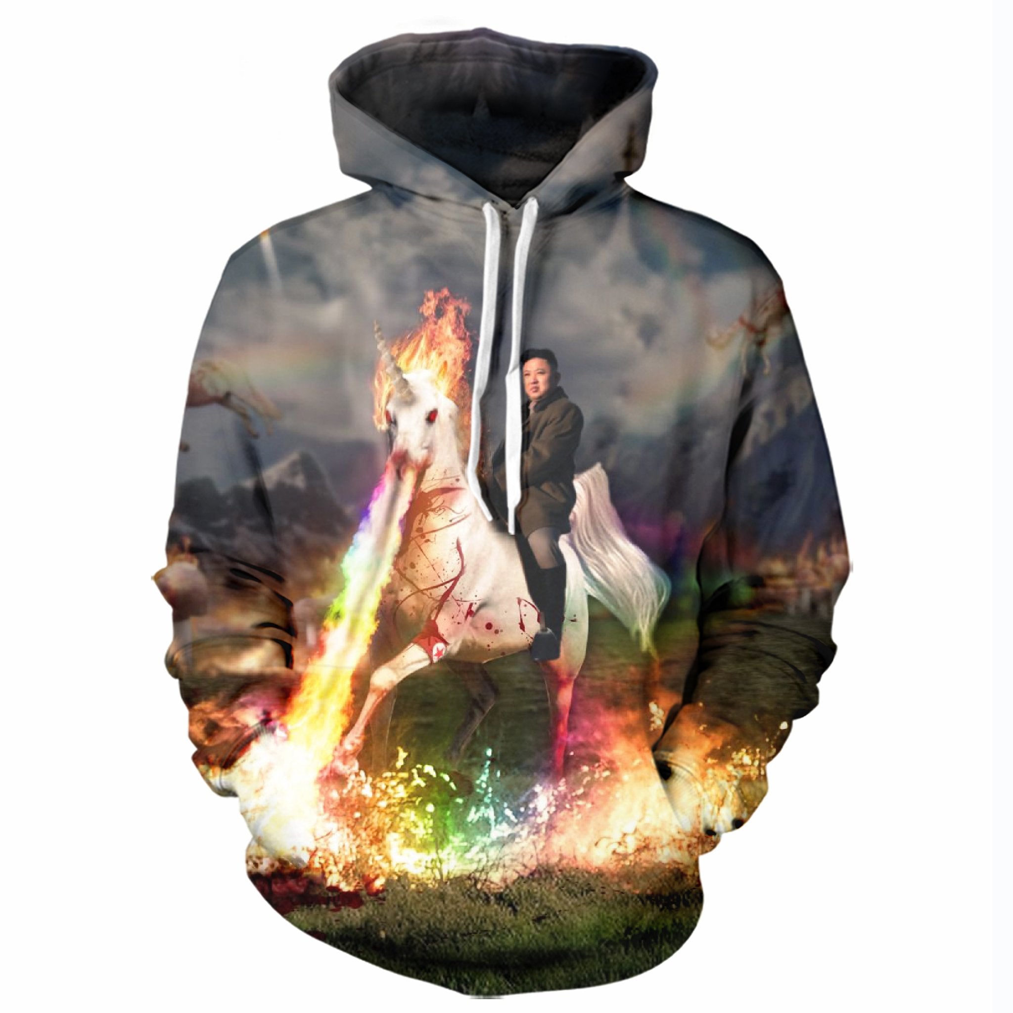 Rainbow Unicorn Kim Jong Un Hoodie
