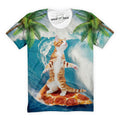 Pizza Surfing Cat T-Shirt