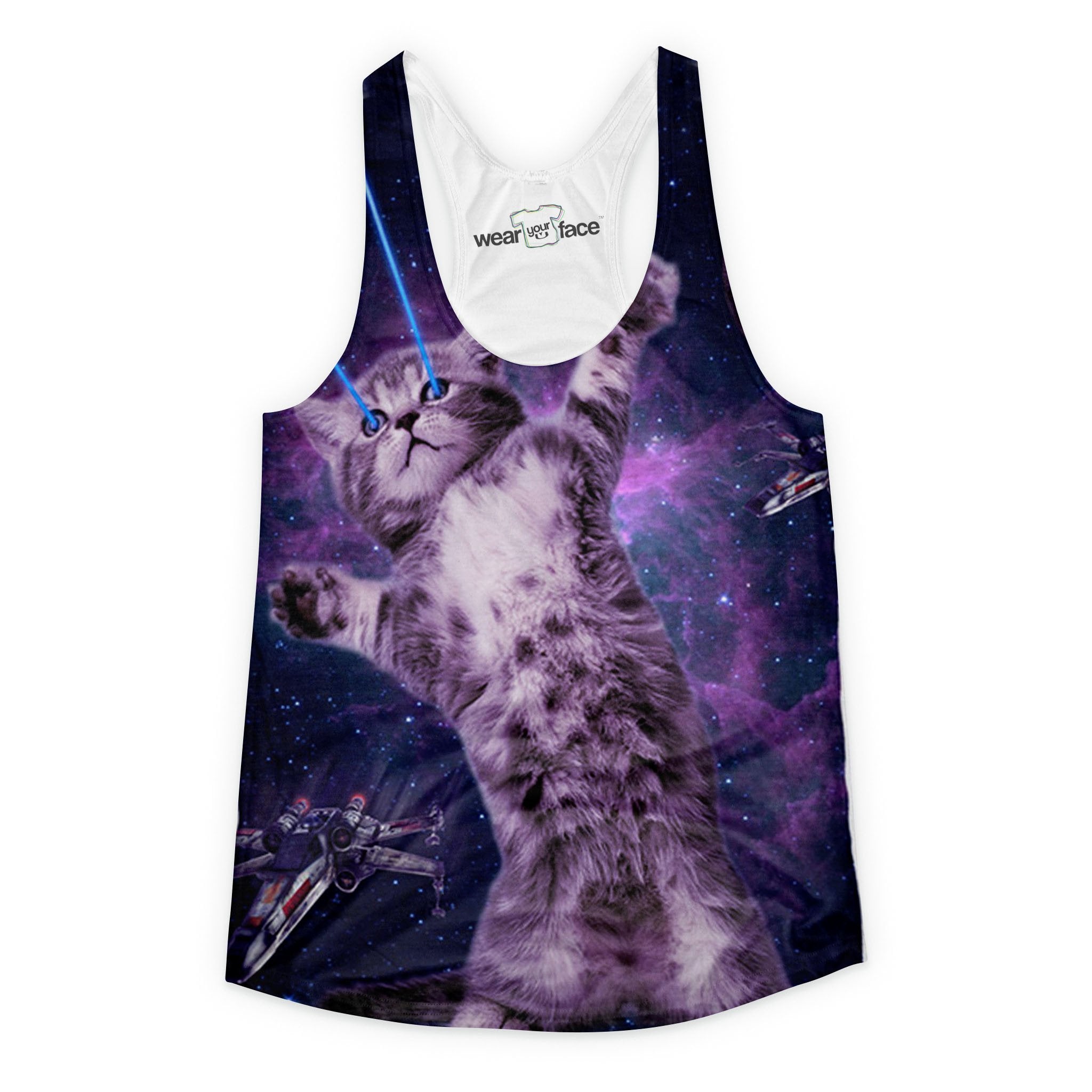 Laser Space Kitten Girls Tank