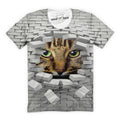 Breaking Through Bricks Cat T-Shirt
