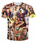 a t-shirt with a collage of women - 3D-Crazy-In-Love-Beyonce-Paparazzi