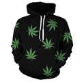 Weed Leaf Black Hoodie