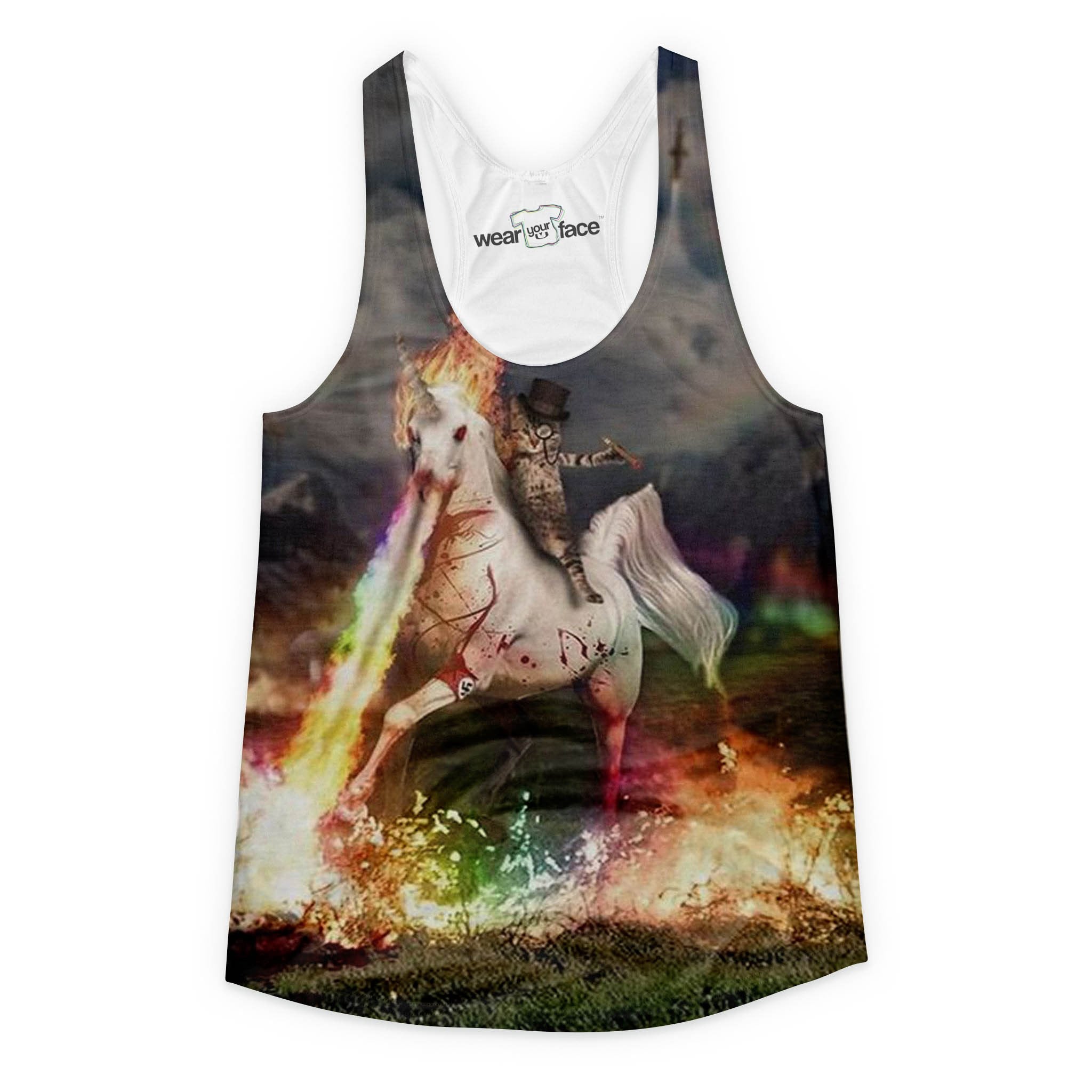 The Fire Breathing Unicorn Girls Tank