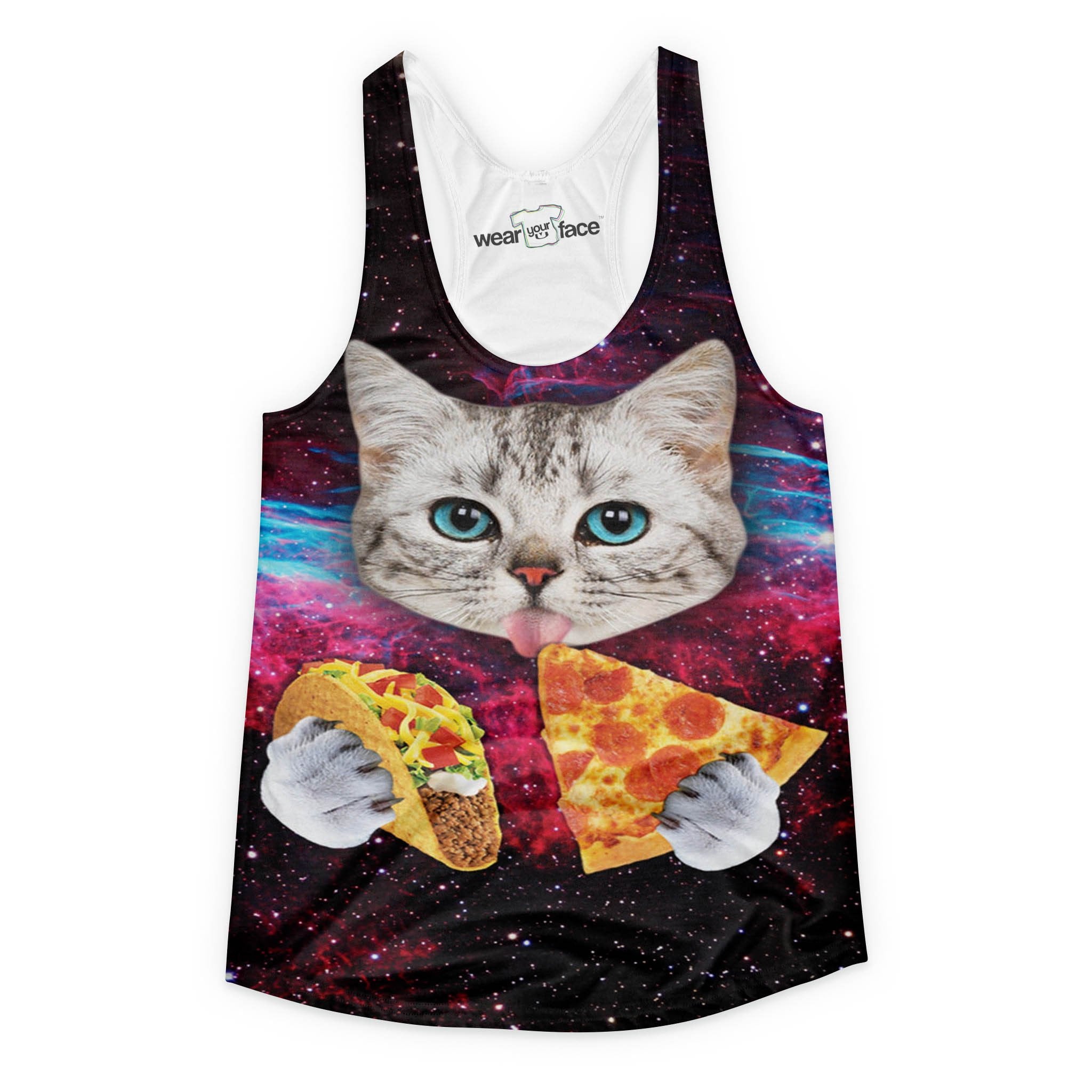 Taco Pizza Combo Cat Girls Tank