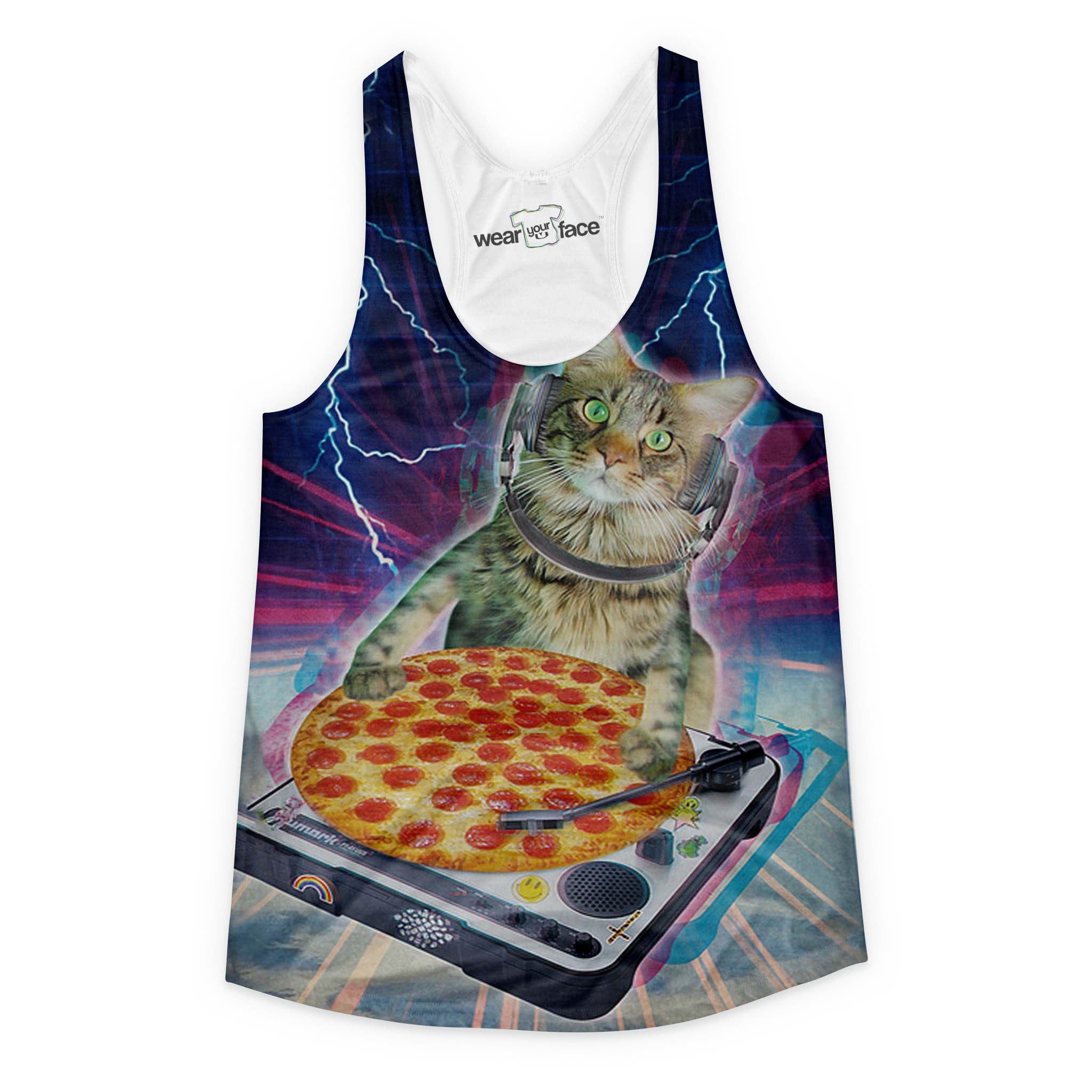 DJ Purrfect Pizza Girls Tank