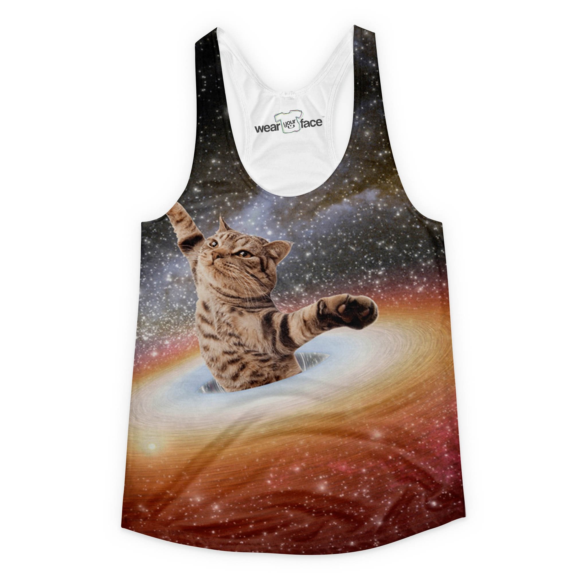 Hug Me Galaxy Cat Girls Tank