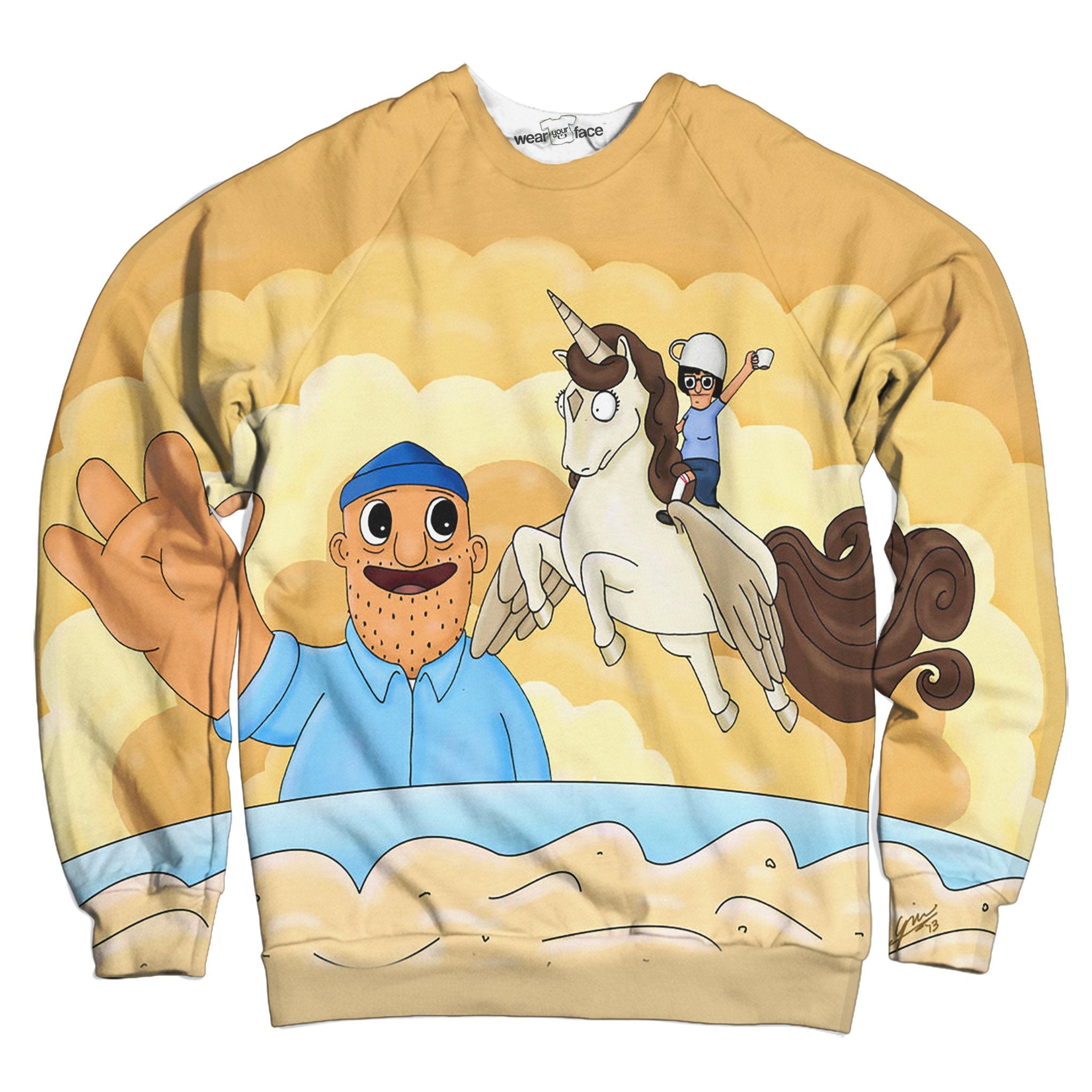 Teddy Watches Tina Ride Unicorn Sweatshirt