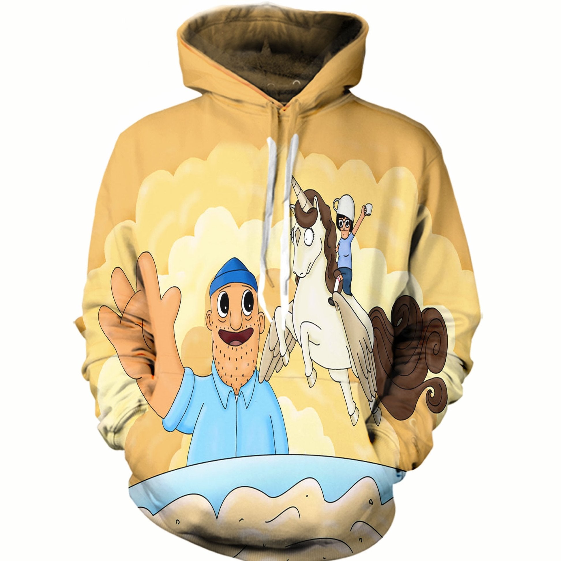 Teddy Watches Tina Ride Unicorn Hoodie