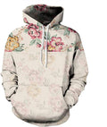 Designers Flowers Rosa Roses Floral Hoodie