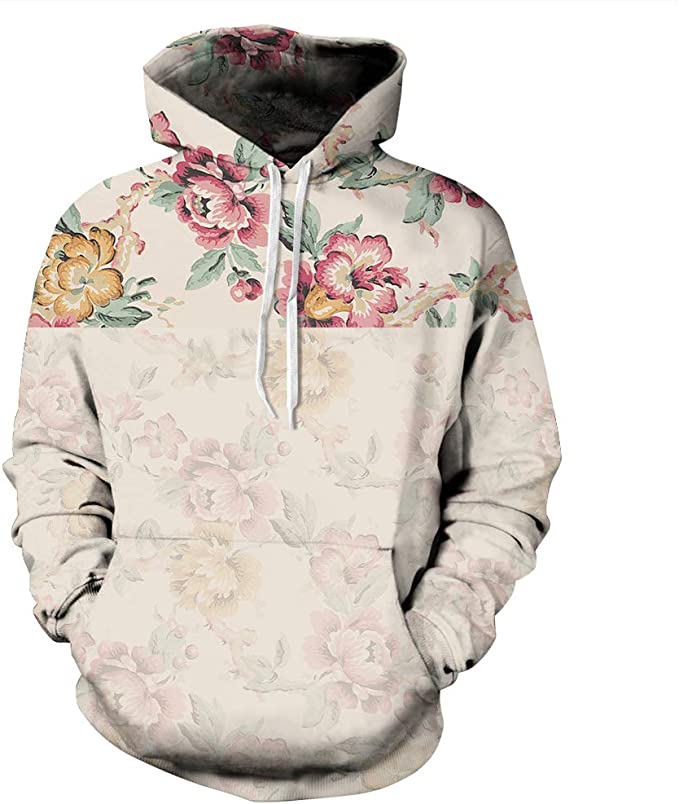 Designers Flowers Rosa Roses Floral Hoodie